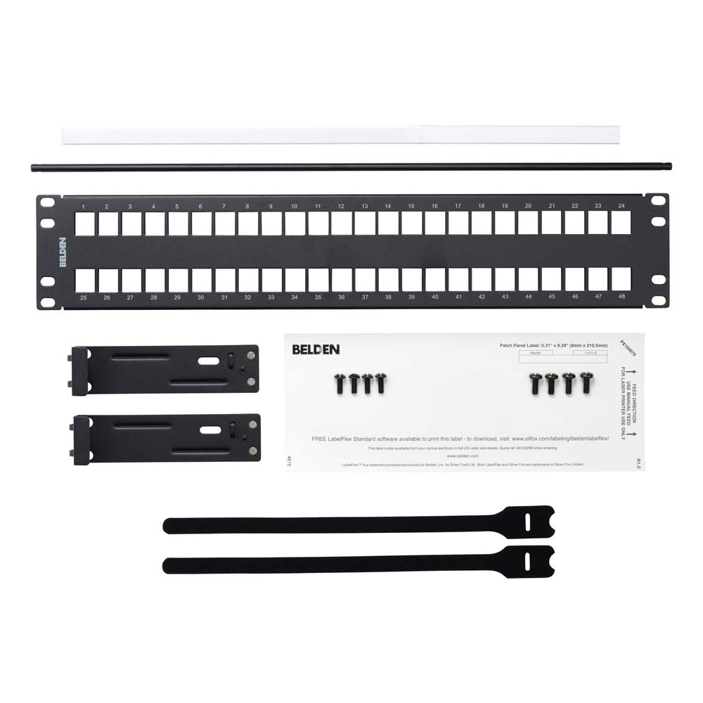 panel de parcheo, ax103115, keyconnect 48 puertos vacío 2 unidades de rack