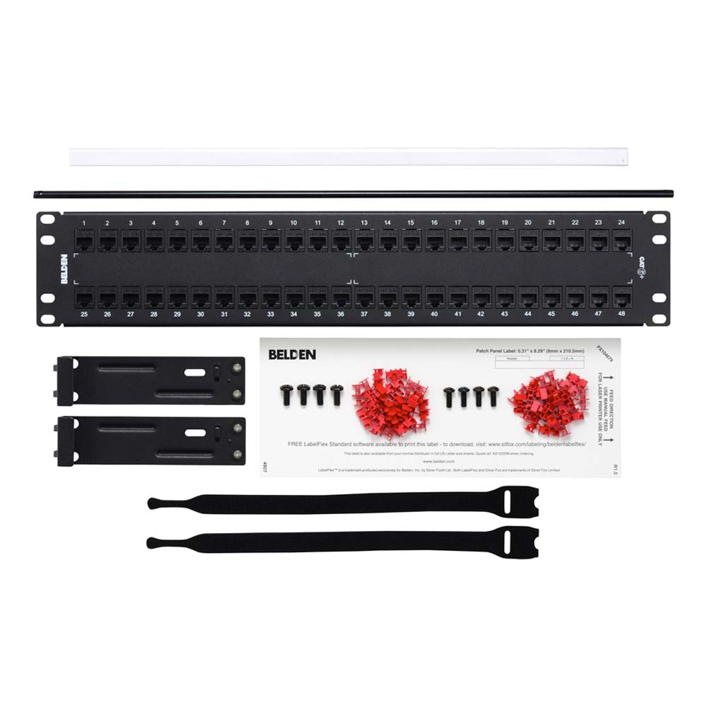 panel de parcheo, ax103255, keyconnect 48 puertos cat.6 negro 2 ...